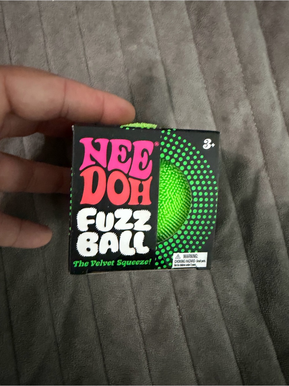 Green velvet Squeeze needoh fuzzball